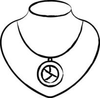 Necklace hand drawn vector illustration