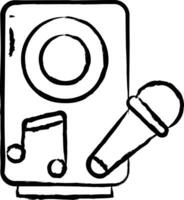 Speaker  hand drawn vector illustration