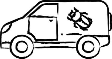 Pest vehicle hand drawn vector illustration