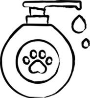 Pet Shampoo hand drawn vector illustration