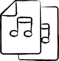 Audio Files hand drawn vector illustration