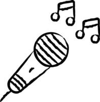 Mic hand drawn vector illustration