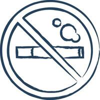 No Smoking zone hand drawn vector illustration