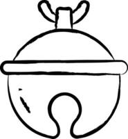 accesorios campana mano dibujado vector ilustración