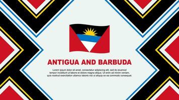 Antigua And Barbuda Flag Abstract Background Design Template. Antigua And Barbuda Independence Day Banner Wallpaper Vector Illustration. Antigua And Barbuda Vector