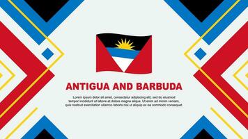 Antigua And Barbuda Flag Abstract Background Design Template. Antigua And Barbuda Independence Day Banner Wallpaper Vector Illustration. Antigua And Barbuda Illustration