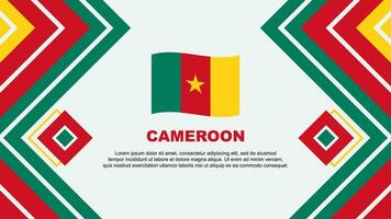 Cameroon Flag Abstract Background Design Template. Cameroon Independence Day Banner Wallpaper Vector Illustration. Cameroon Design