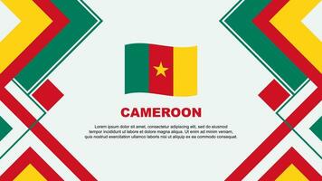 Cameroon Flag Abstract Background Design Template. Cameroon Independence Day Banner Wallpaper Vector Illustration. Cameroon Banner