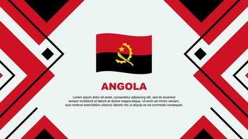 Angola Flag Abstract Background Design Template. Angola Independence Day Banner Wallpaper Vector Illustration. Angola Illustration