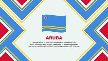 Aruba Flag Abstract Background Design Template. Aruba Independence Day Banner Wallpaper Vector Illustration. Aruba Vector