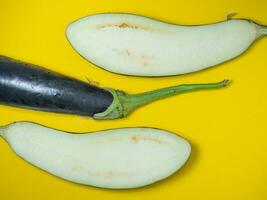 Eggplant concept. Vegetable background. photo