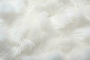 AI generated White delicate soft background of plush fabric. Synthetic fur. Generative AI photo
