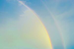 Rainbow, water, sky after rain photo