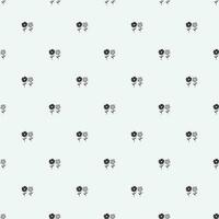 BLACK AND WHITE FLOWERS IN WHITE BACKGROUND FLAT MINIMALIST SEAMLESS PATTERN vector