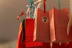 an advent calendar as red bags photo