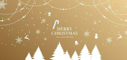 Snowflake background for Merry Christmas and Happy New Year. Vector illustration Welcome winter  with falling gold and silver snow. Vector illustration