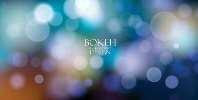 Colorful bokeh light background design. vector