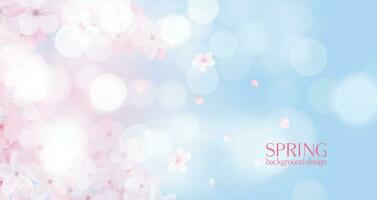 Spring background with floral flowers design. vector