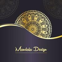 fondo de mandala de lujo con patrón arabesco dorado estilo árabe islámico oriental. mandala decorativa de estilo ramadán. vector