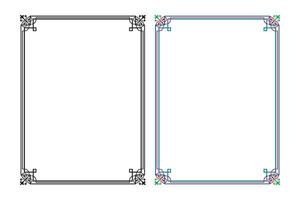 Clásico floral clásico caligráfico retro viñeta Desplazarse marcos ornamental diseño elementos negro y color conjunto aislado vector