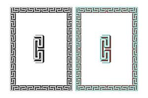 Vintage traditional realistic black and color frames set on white background isolated vector illustration