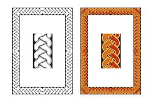 Vintage floral classic calligraphic retro vignette scroll frames ornamental design elements black and color set isolated vector