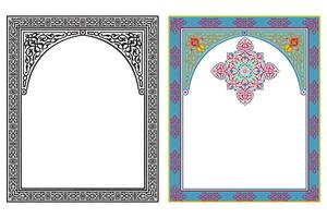 Vintage traditional realistic black and color frames set on white background isolated vector illustration