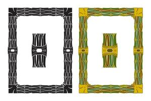 Vintage floral classic calligraphic retro vignette scroll frames ornamental design elements black and color set isolated vector