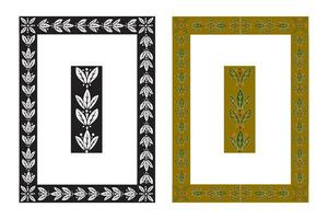 Vintage floral classic calligraphic retro vignette scroll frames ornamental design elements black and color set isolated vector