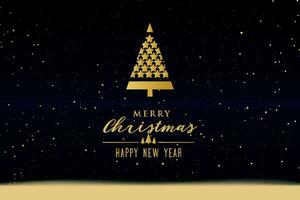 Merry christmas and happy new year banner dark background template creative design vector illustration. Suit for poster, flyer, cover, banner, brochure