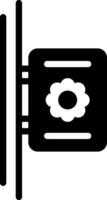 solid icon for mounted vector