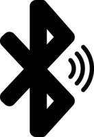 sólido icono para Bluetooth vector