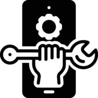 solid icon for repairs vector