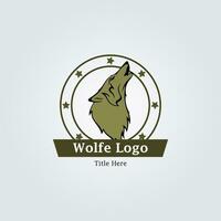 vector logo de cabeza de lobo