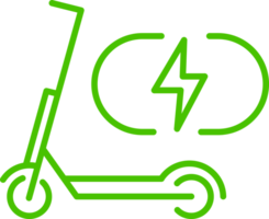 eléctrico scooter línea icono símbolo ilustración png