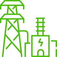 electric power station line icon symbol illustration vector