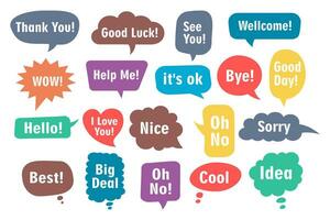 Speech balloon talk and chat bubble comic coment vector