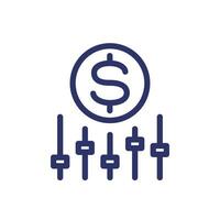 dynamic pricing line icon on white vector
