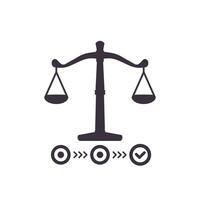 legal case progress vector icon