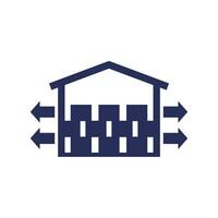 storage and distribution icon on white vector