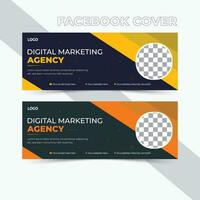 Facebook cover template vector