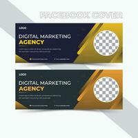 Facebook cover template vector