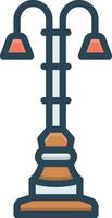color icon for pole vector
