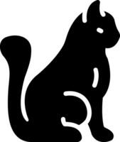 solid icon for pussy vector