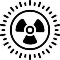 sólido icono para nuclear vector