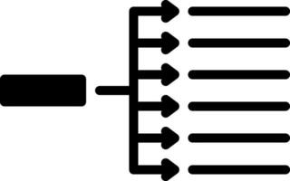 sólido icono para direccionamiento vector