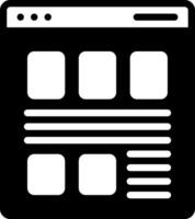 solid icon for interface vector