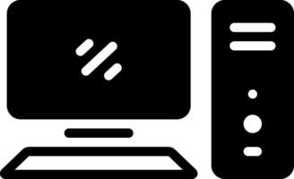 solid icon for computers vector