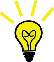 Lightbulb idea lamp icon vector