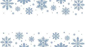 Banner winter card with snowflake frame vector illustration. Decorative winter background with hand drawn snowflakes, snow, stars, design elements.